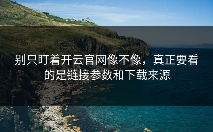 别只盯着开云官网像不像，真正要看的是链接参数和下载来源